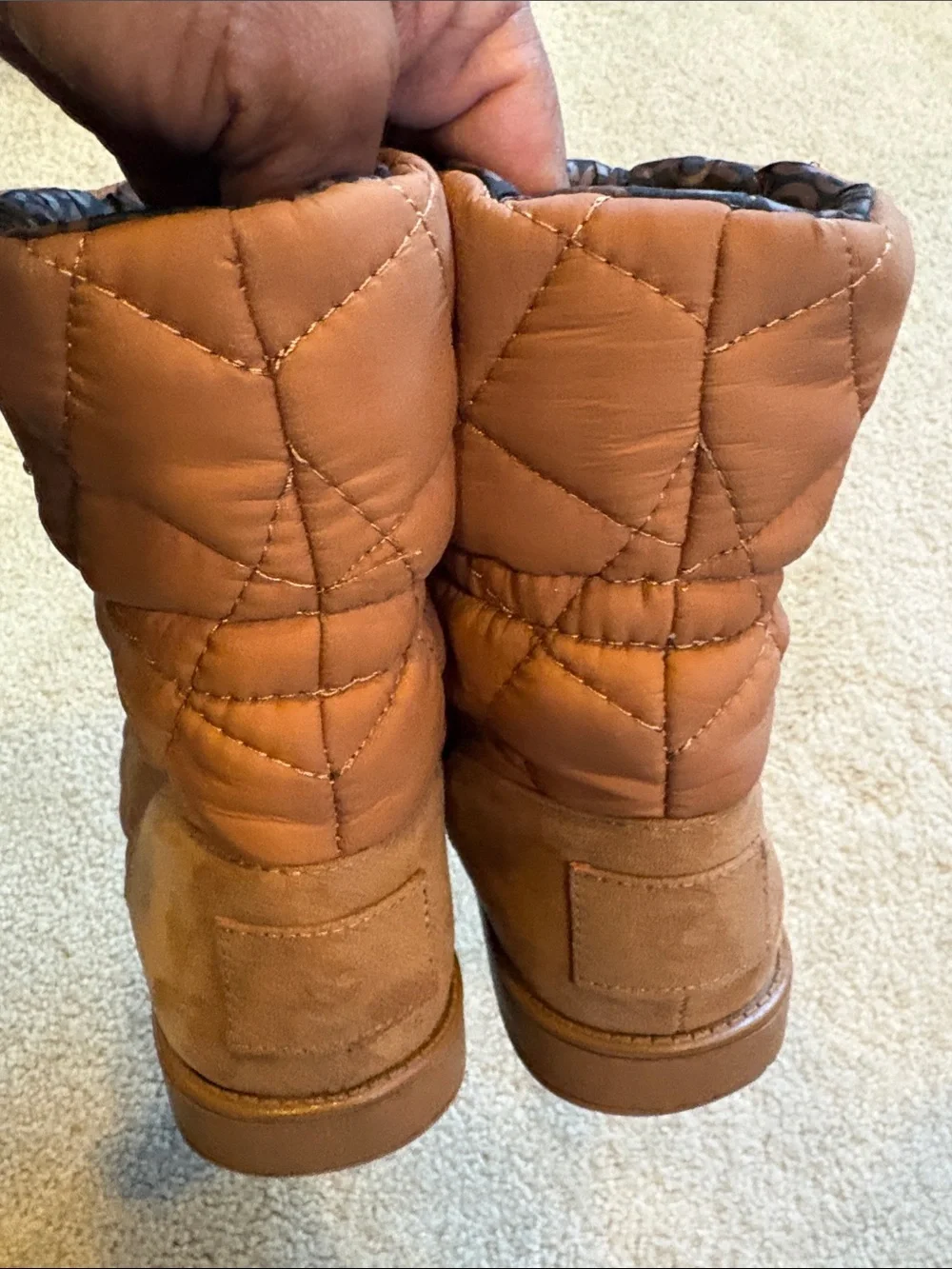 G by Guess Quilted Ankle Boots in Brown